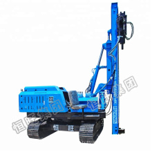 Photovoltaic solar drop hammer pile driver & screw drilling machine